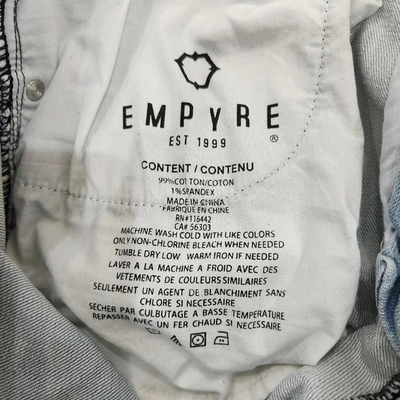 Empyre Stonewashed blue, Distressed Denim Jeans, US Men's 34 - Picture 7 of 10